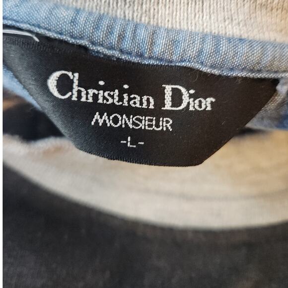 Christian Dior Monsieur Sweater Women's L Crew Neck Long Sleeve Striped - Picture 6 of 7